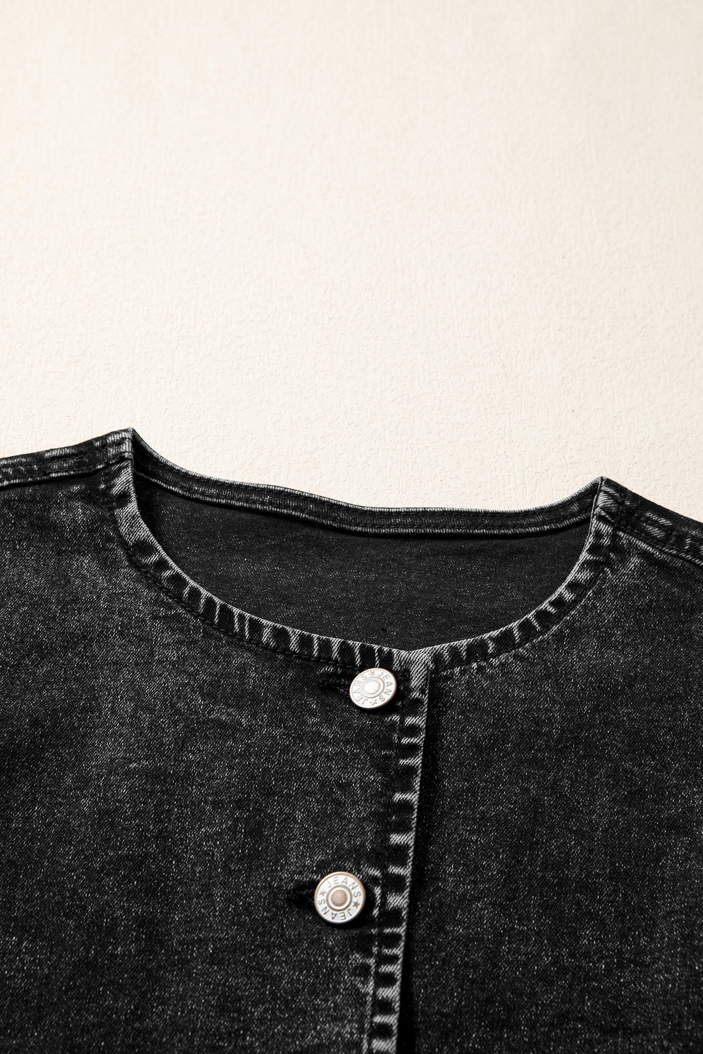 Buttoned Front Slit Denim Vest -3 COLOR OPTIONS