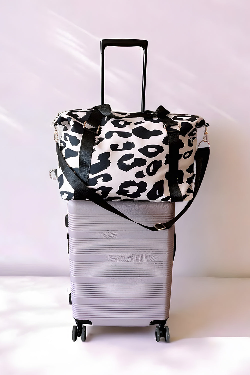 Leopard Print Luggage Tote Bag -2 COLOR OPTIONS