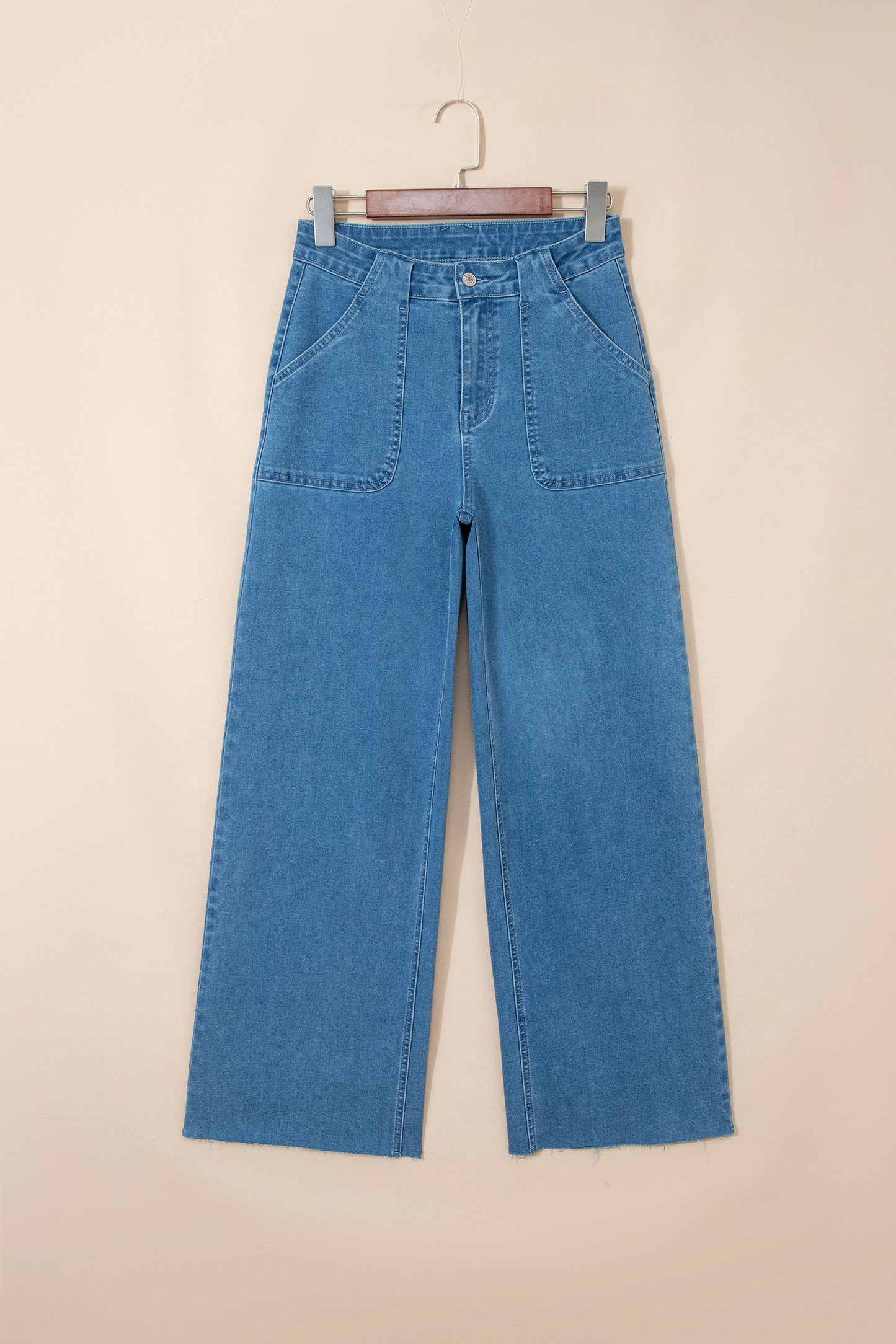 Retro Washed Patch Pocket Loose Jeans - 2 COLOR OPTIONS
