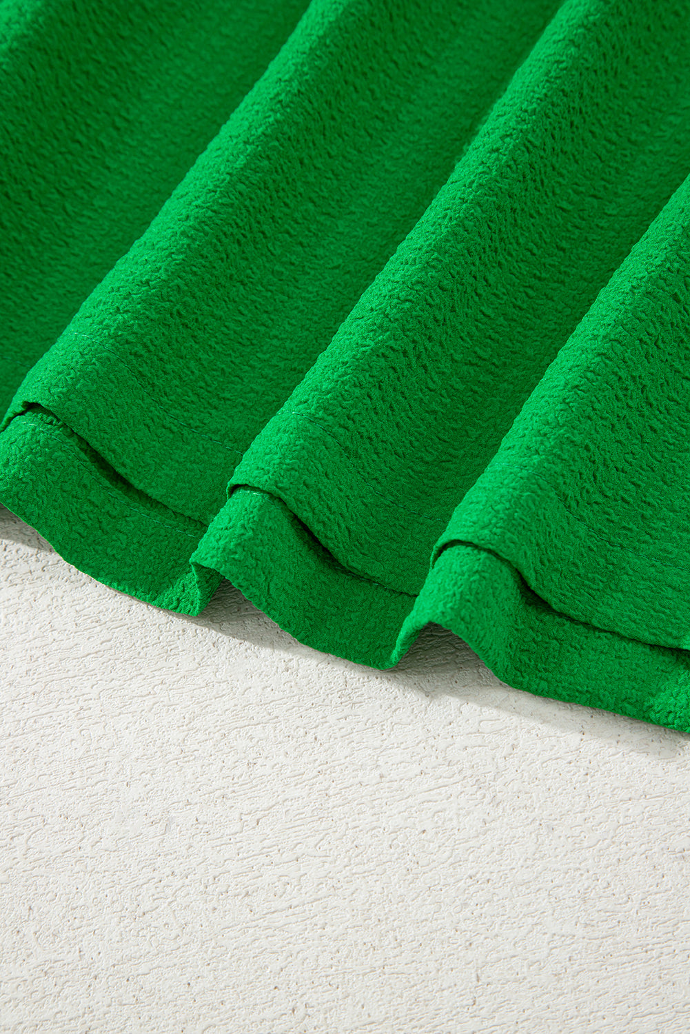 Green Ruffled Flutter Sleeve Square Neck Textured Tiered Maxi Dress