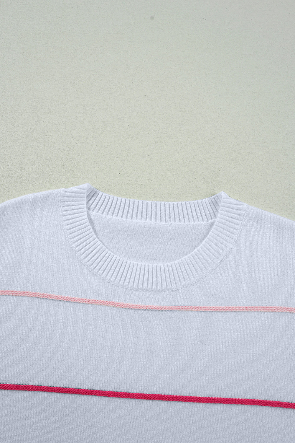 Striped Half Sleeve Drop Shoulder Sweater -3 COLOR OPTIONS