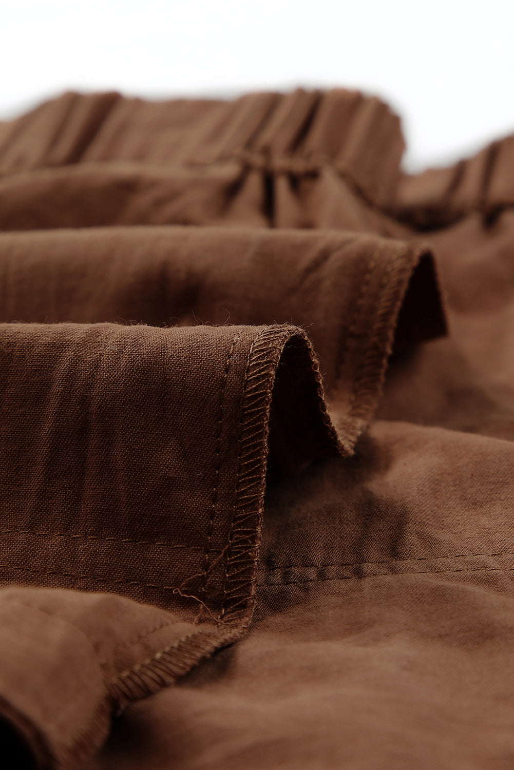 Brown Strive Pocketed Tencel Shorts