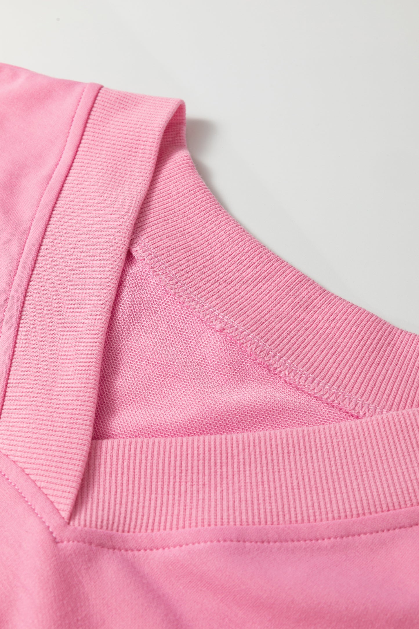 Solid Color V Neck Tee Drawstring Pant Set -3 COLOR OPTIONS