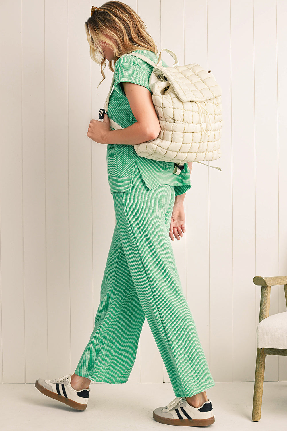 Solid Flapped Quilted Puffer Backpack -6 COLOR OPTIONS
