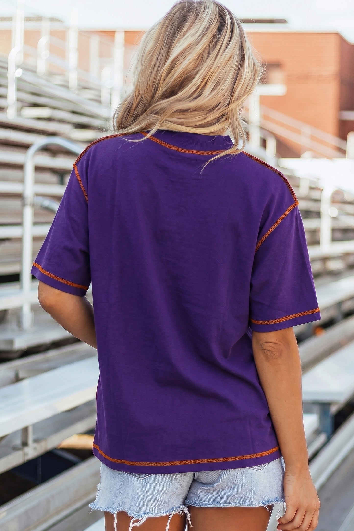 Reversible Contrast-Stitched T-Shirt -3 COLOR OPTIONS