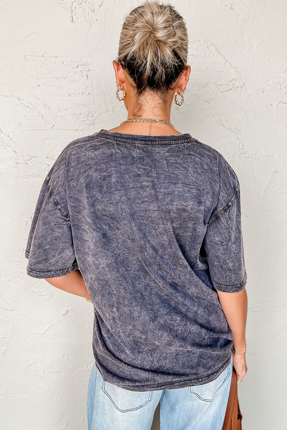 TEXAS Steer Head Graphic Mineral Wash Oversized T Shirt