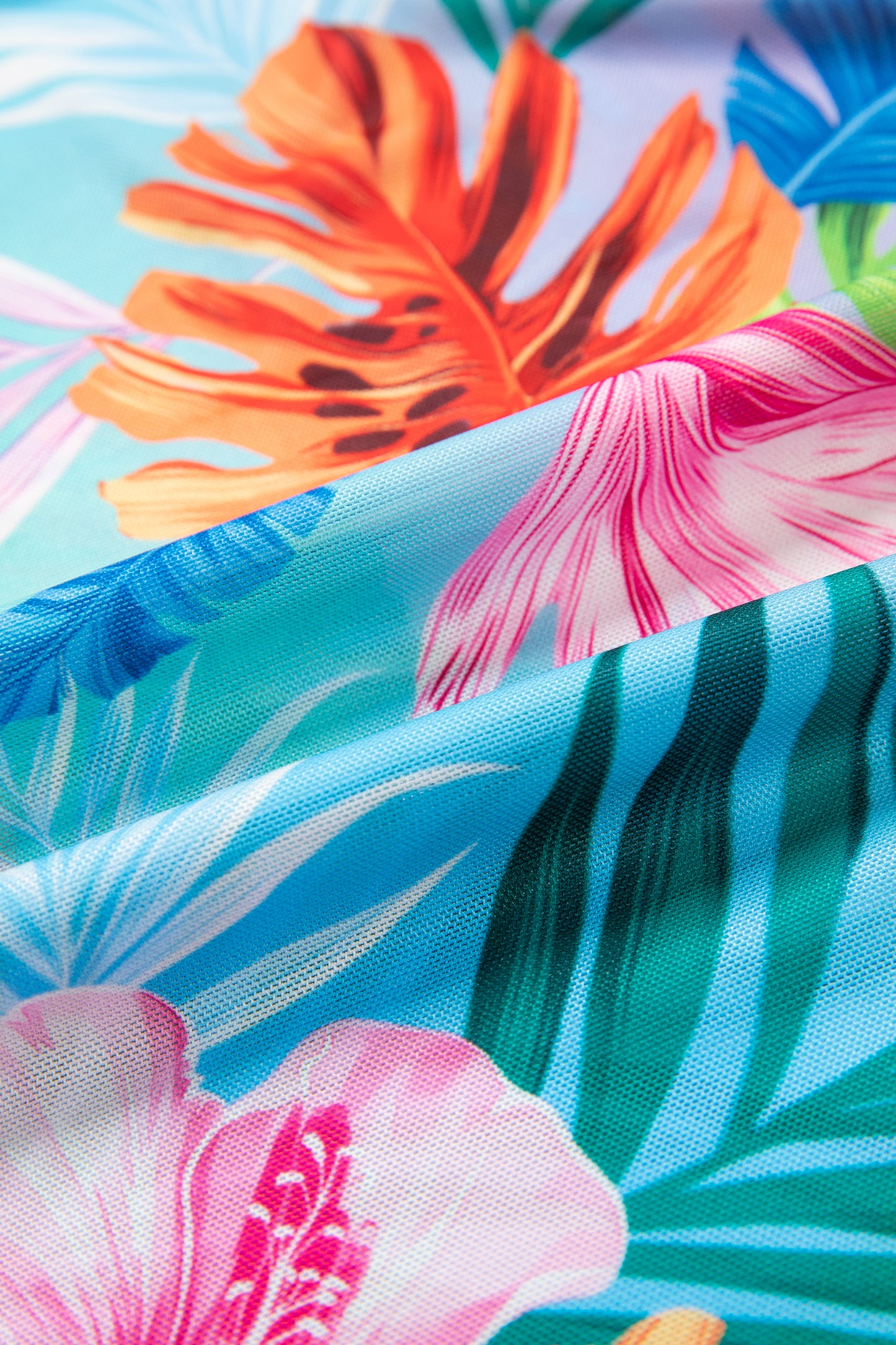 Rose Floral Print V Neck Semi Sheer Beach Cover Up Dress