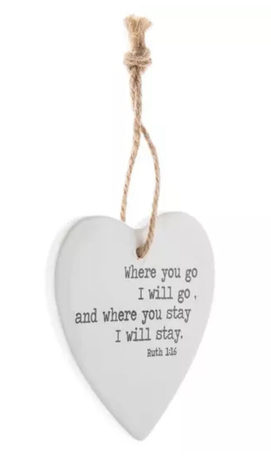 Where You Go I Will Go Ornament -DECOR
