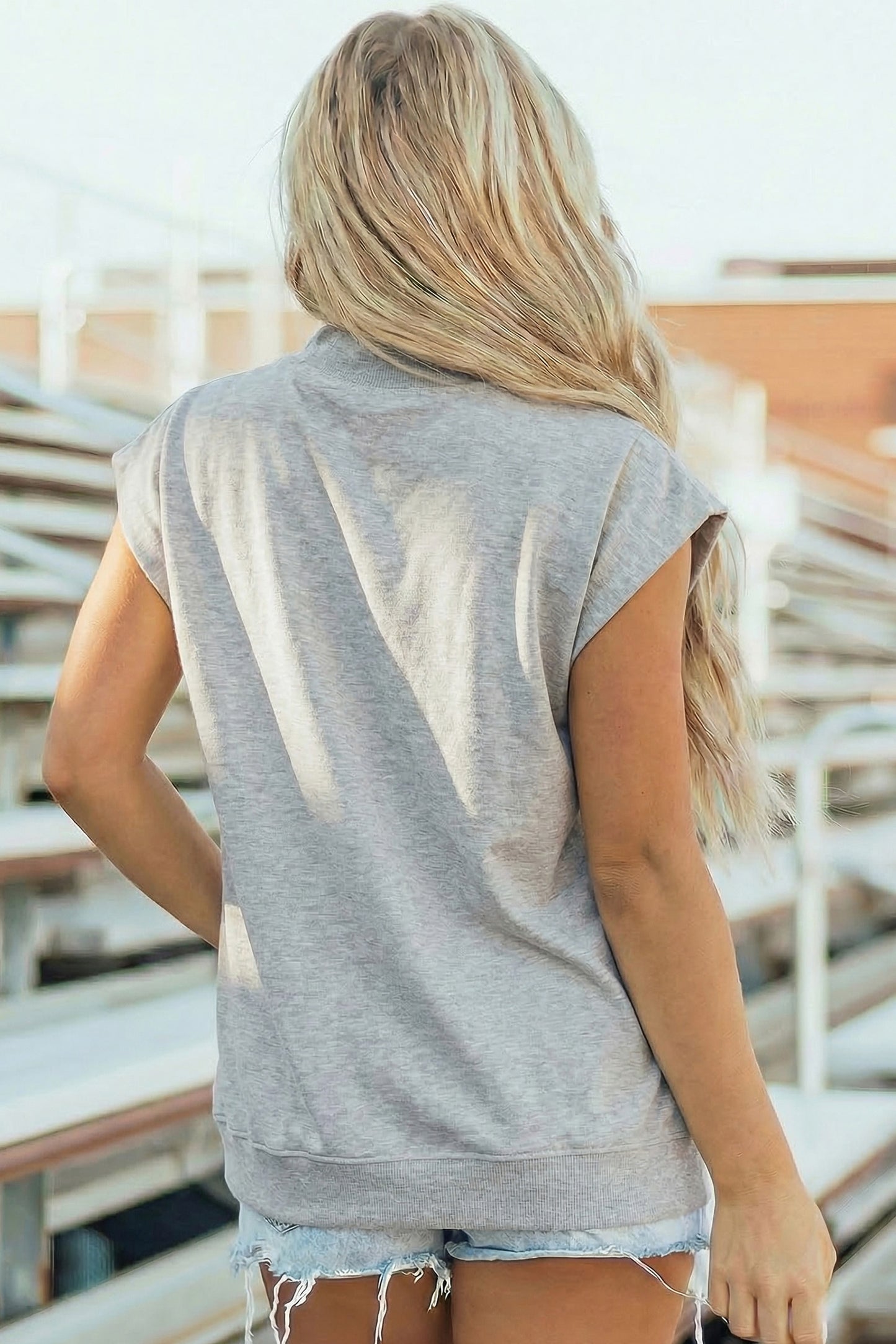 Solid Color High Neck Cap Sleeve Loose Top- 8 COLOR OPTIONS