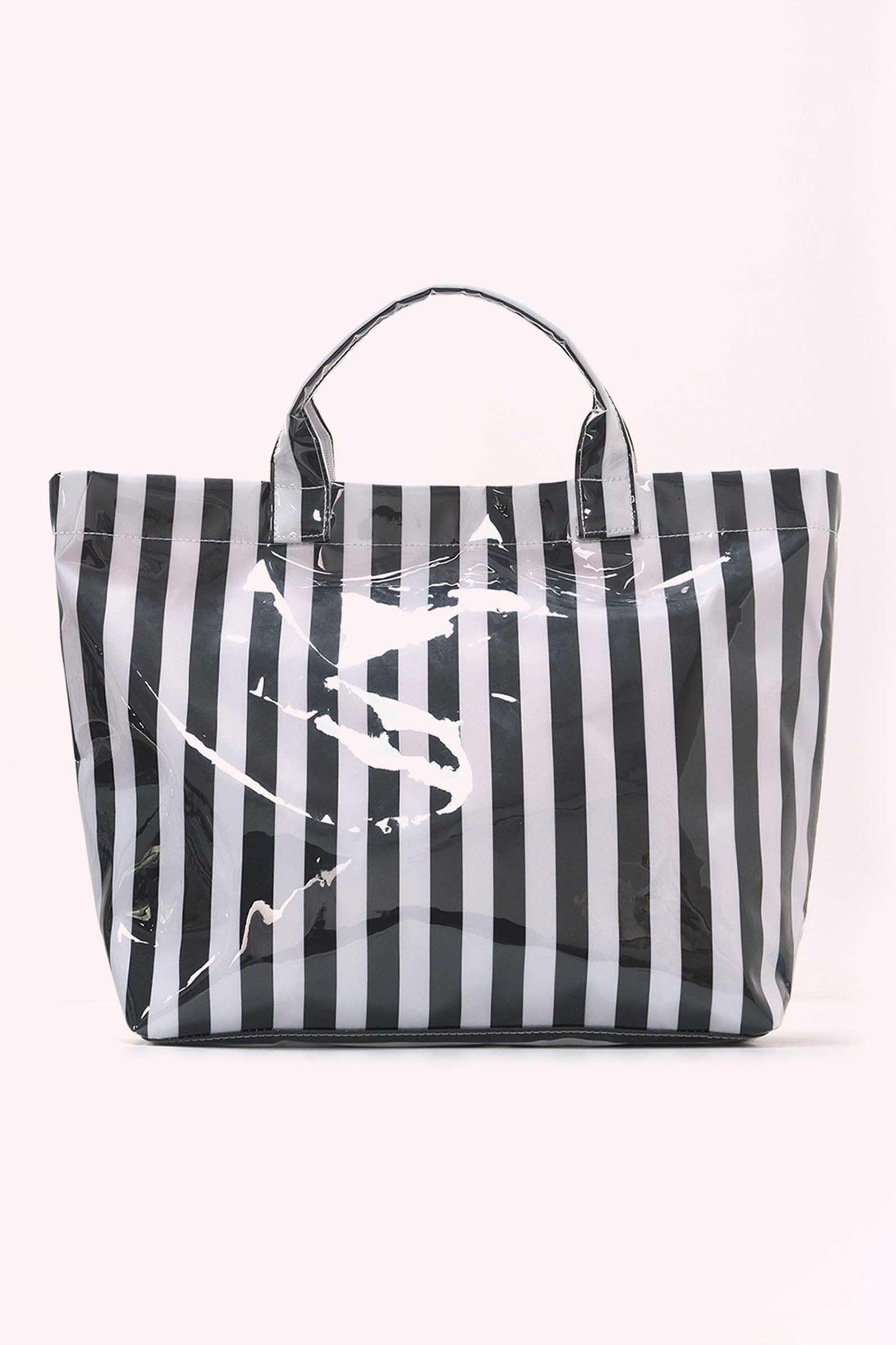 Rainbow Glossy Striped Vinyl Large Tote Bag -8 COLOR OPTIONS