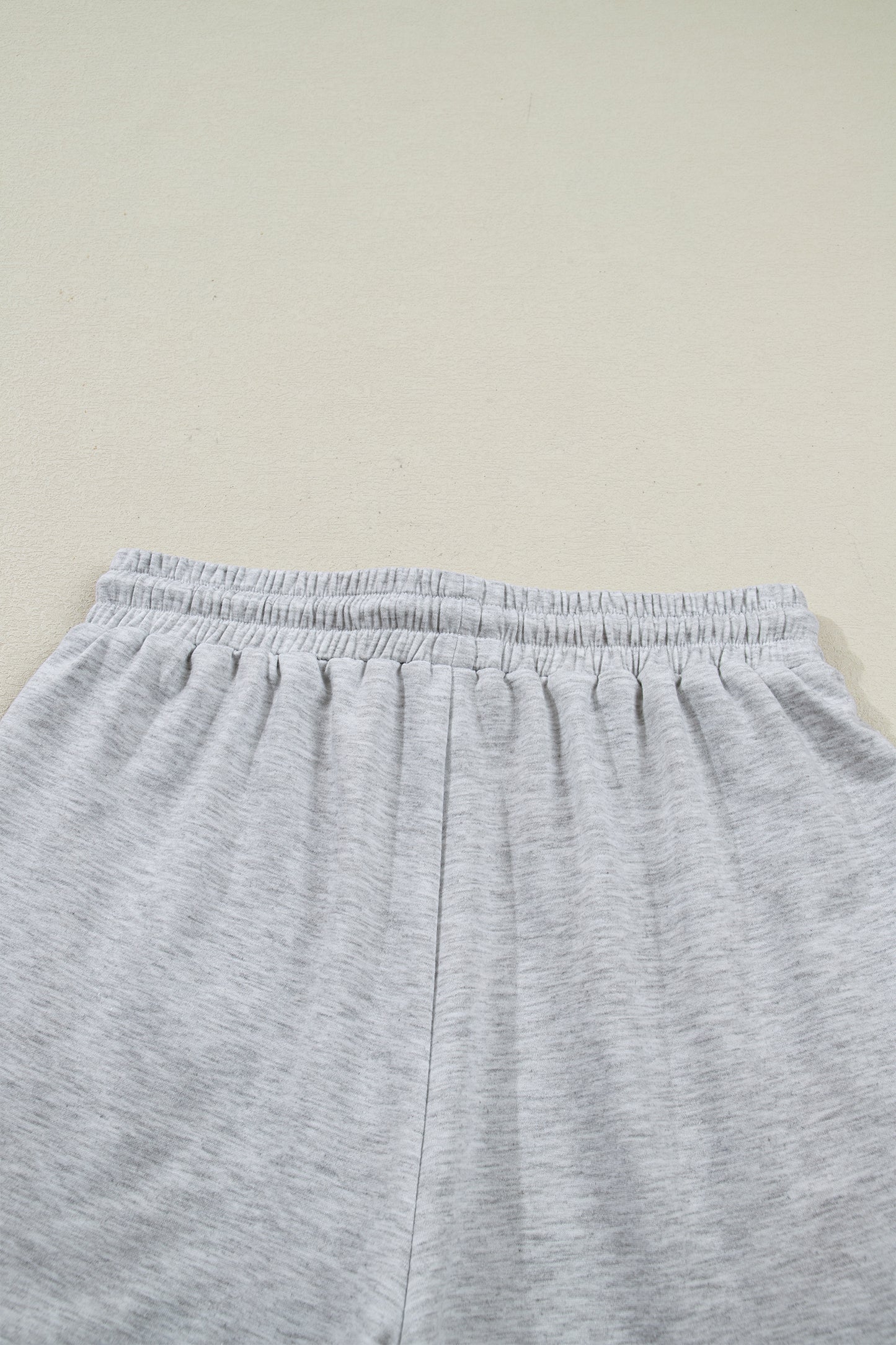 Collared V Neck Tee Drawstring Elastic Waist Shorts 2pcs Outfit -3 COLOR OPTIONS