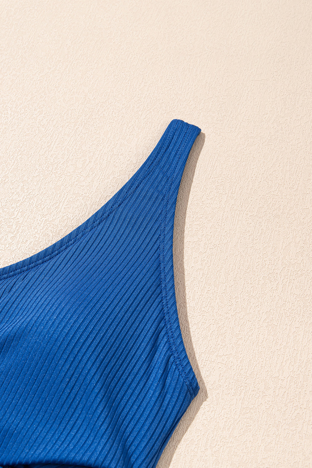 Ribbed Knit Crossed Detail Tank Skort 2pcs Swimsuit- 4 COLOR OPTIONS