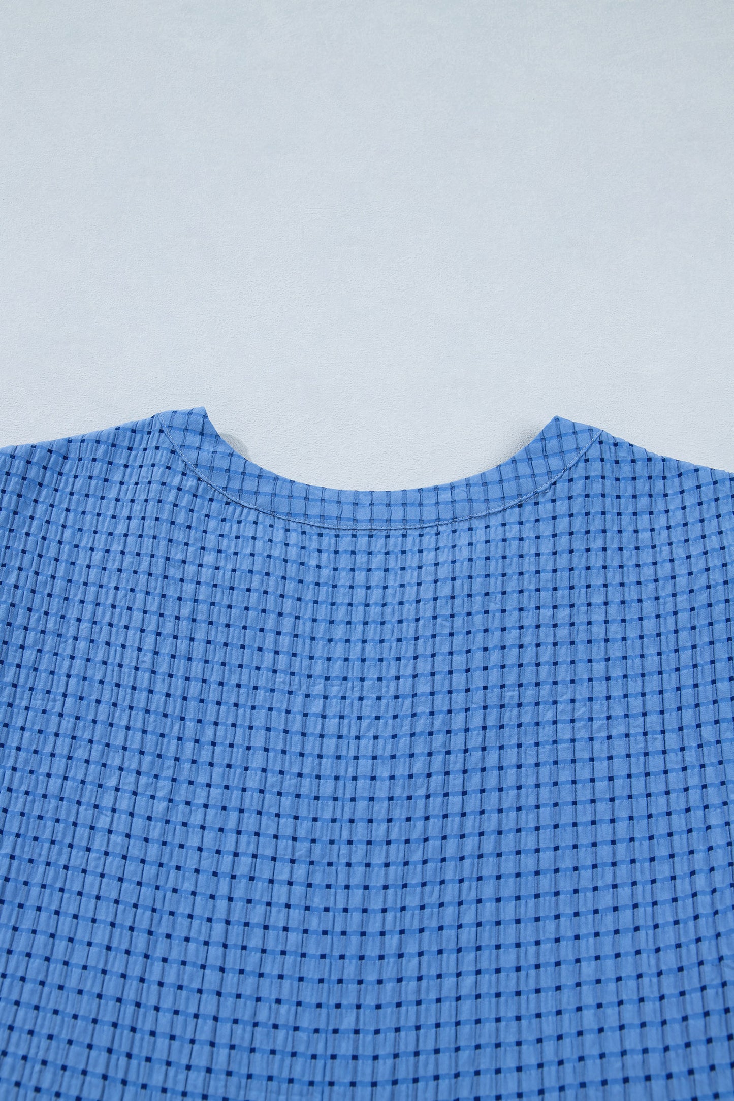 Gingham Textured Bow Tie Short Sleeve Tiered Midi Dress- 2 COLOR OPTIONS