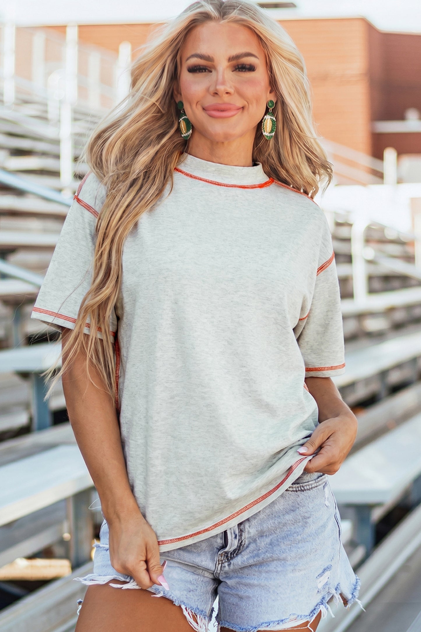 Reversible Contrast-Stitched T-Shirt -3 COLOR OPTIONS