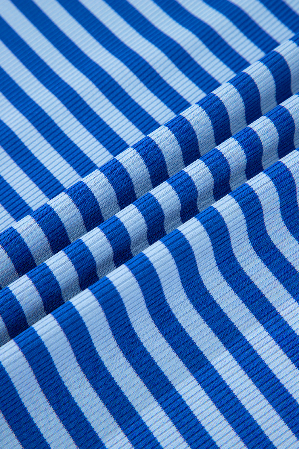 Stripe Ribbed Cap Sleeve Round Neck T Shirt -2 COLOR OPTIONS