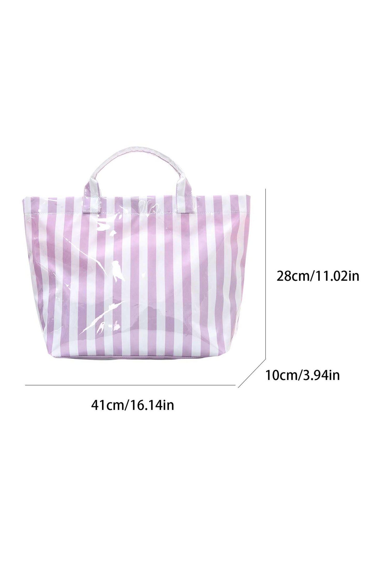 Rainbow Glossy Striped Vinyl Large Tote Bag -8 COLOR OPTIONS
