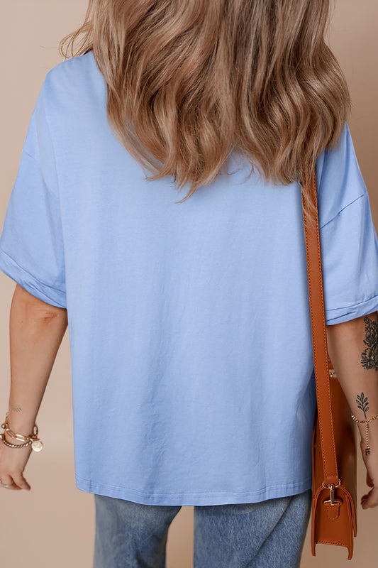 Myosotis America Fashion Print Relaxed T Shirt