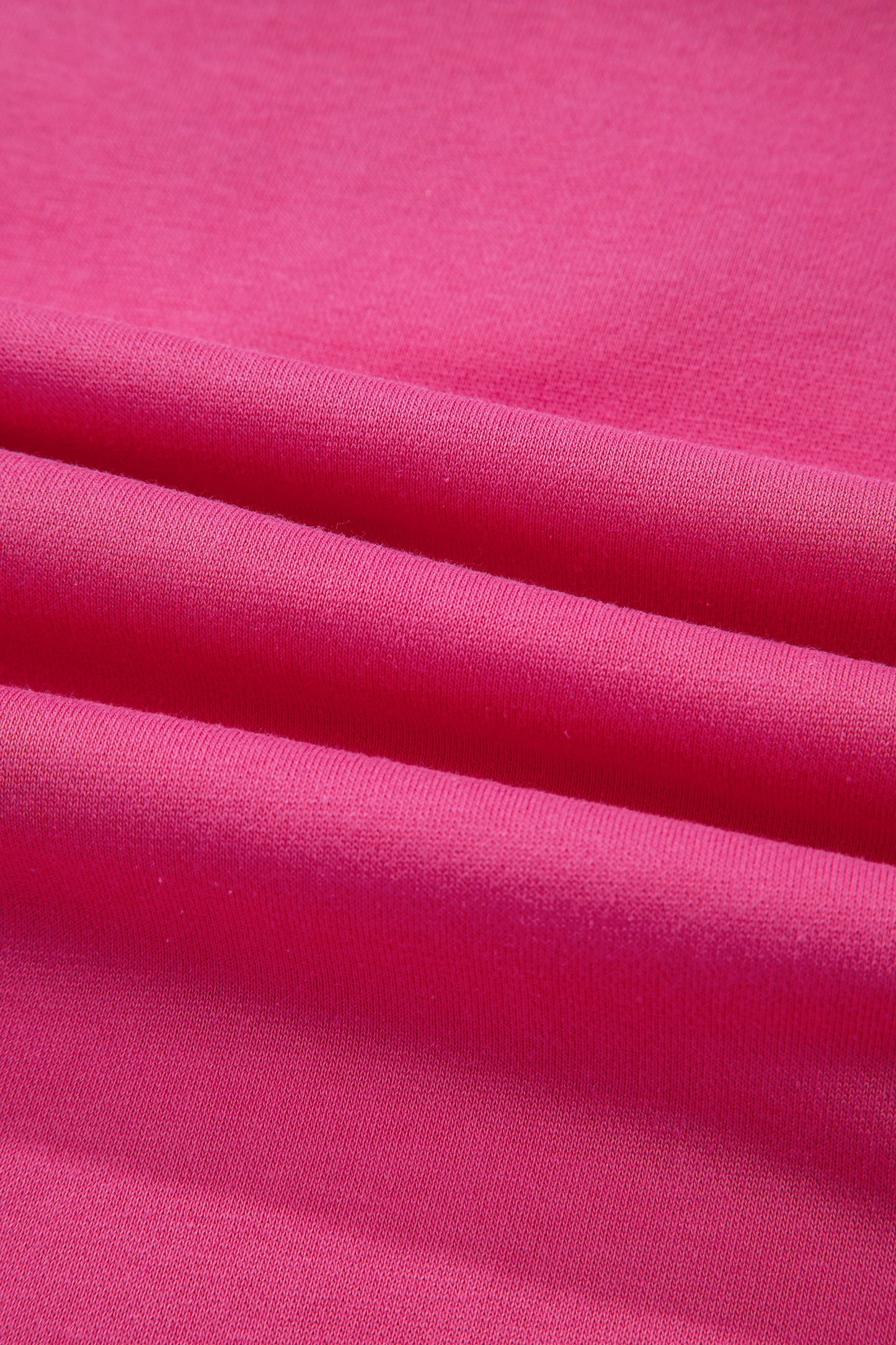 Pink Lucky Clover Embroidered Loose Pullover Sweatshirt