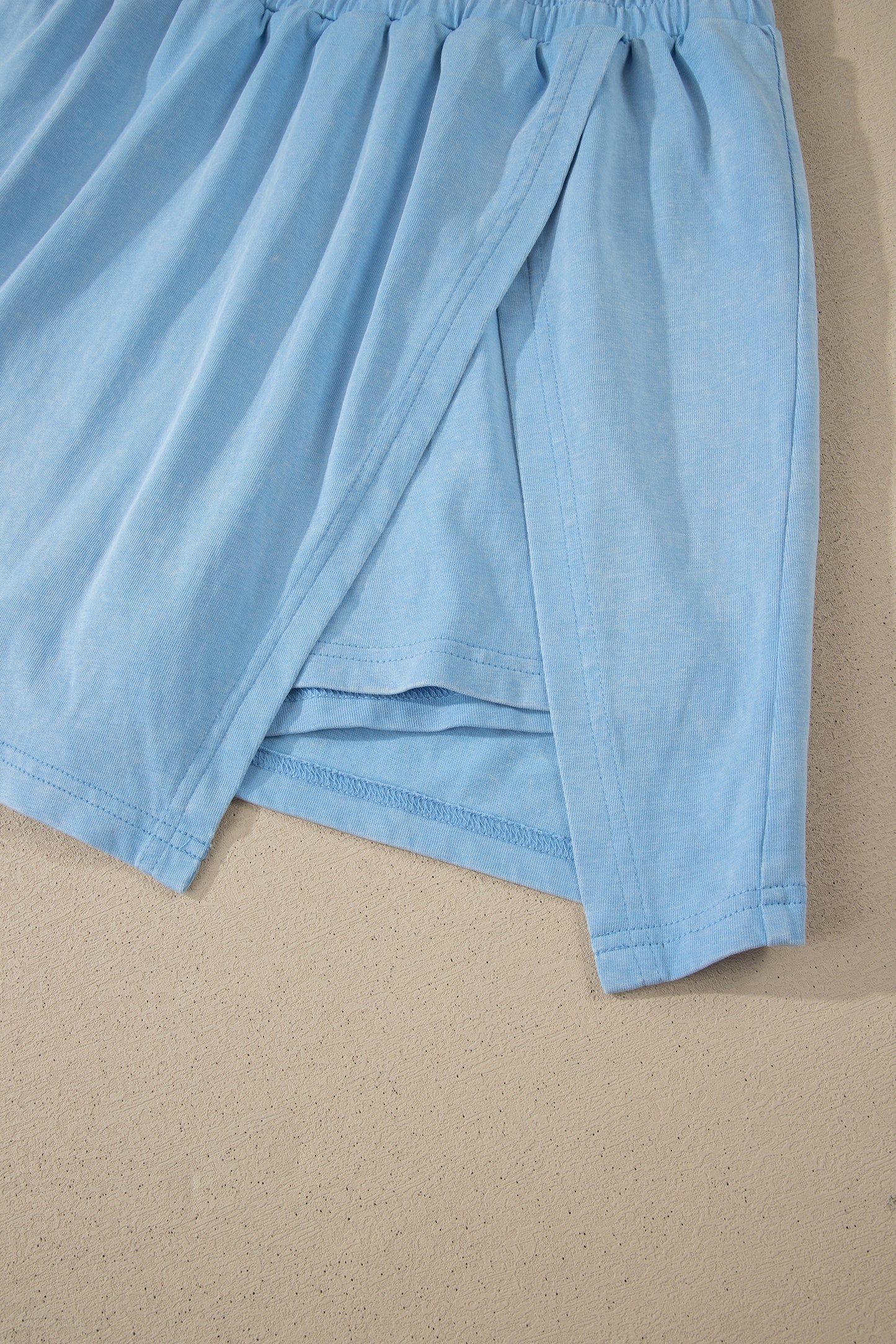 Mineral Wash V Neck Tee Matching Skort Set -2 COLOR OPTIONS