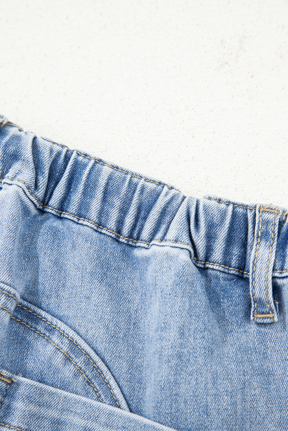 Drawstring Seam Detail Raw Hem Wide Leg Jeans -2 COLOR OPTIONS