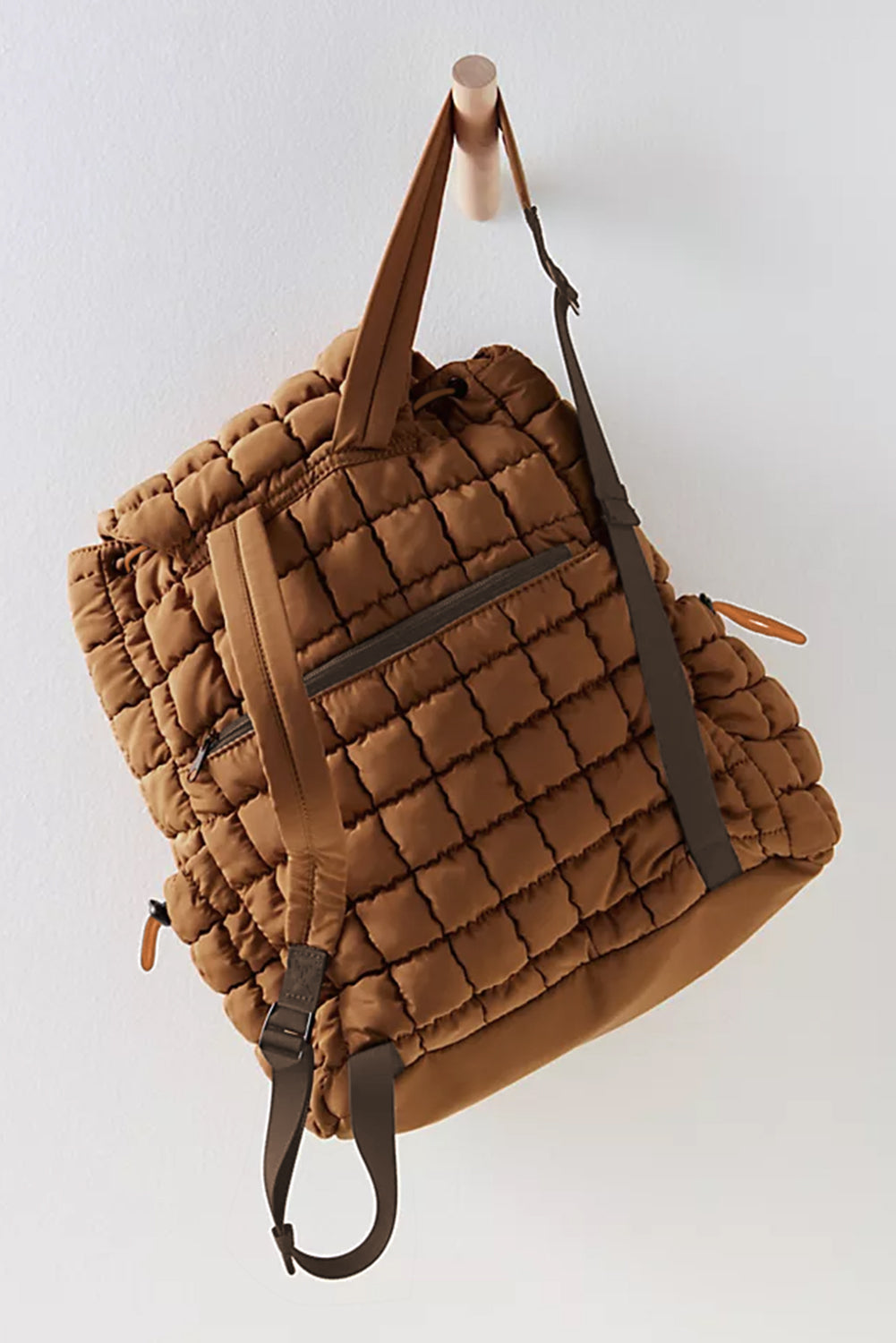 Solid Flapped Quilted Puffer Backpack -6 COLOR OPTIONS