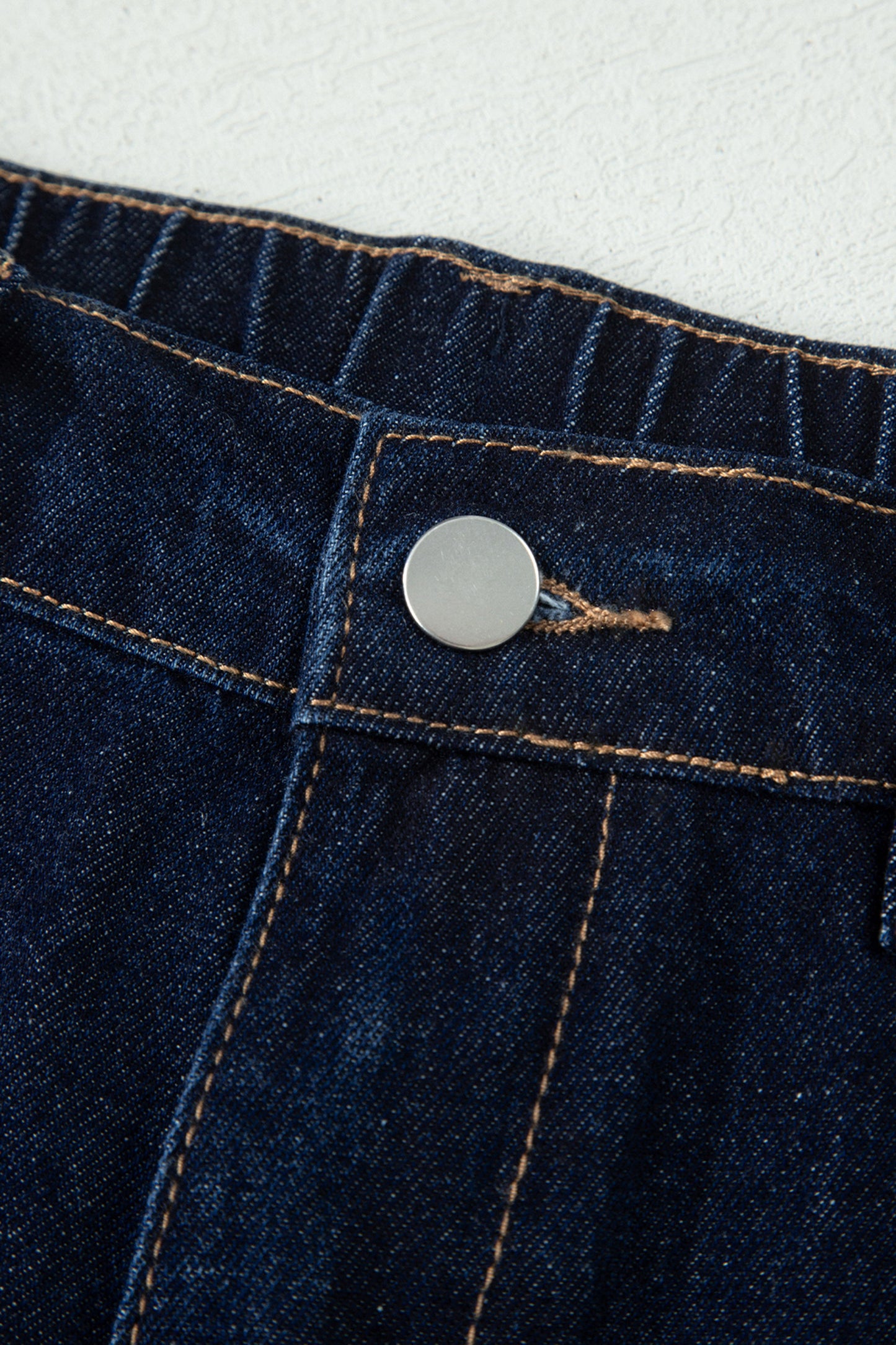 Embroidered Scalloped Trim Relaxed Denim Shorts- 2 COLOR OPTIONS