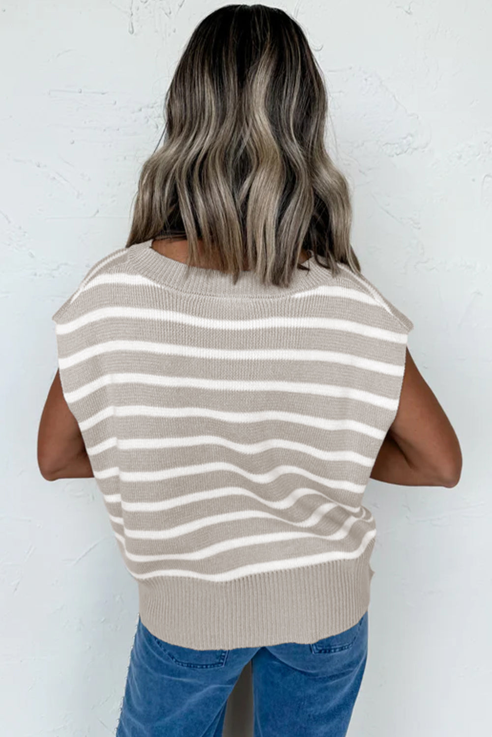 Side Slits Crewneck Short Sleeve Sweater Tee -2 COLOR OPTIONS