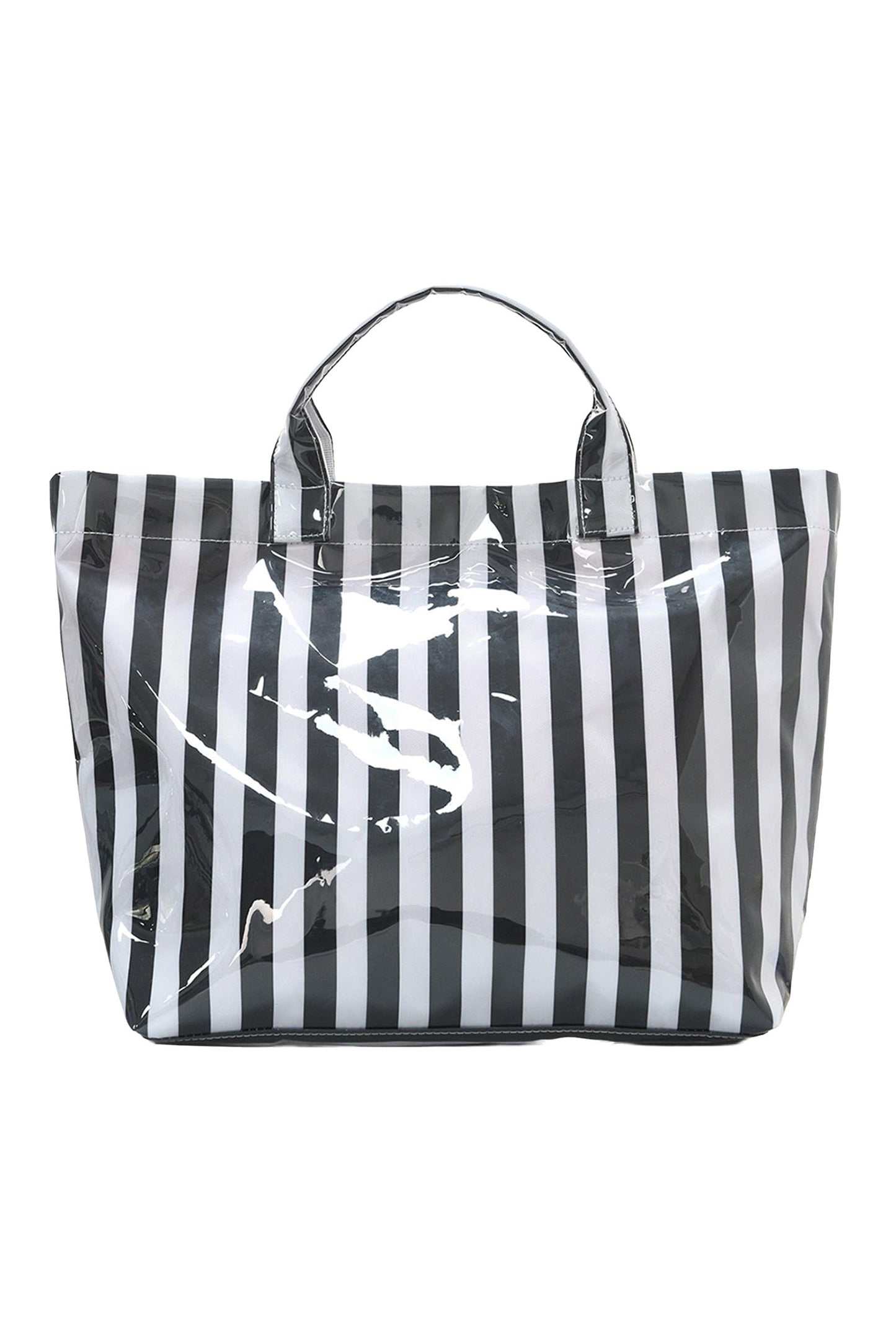 Rainbow Glossy Striped Vinyl Large Tote Bag -8 COLOR OPTIONS