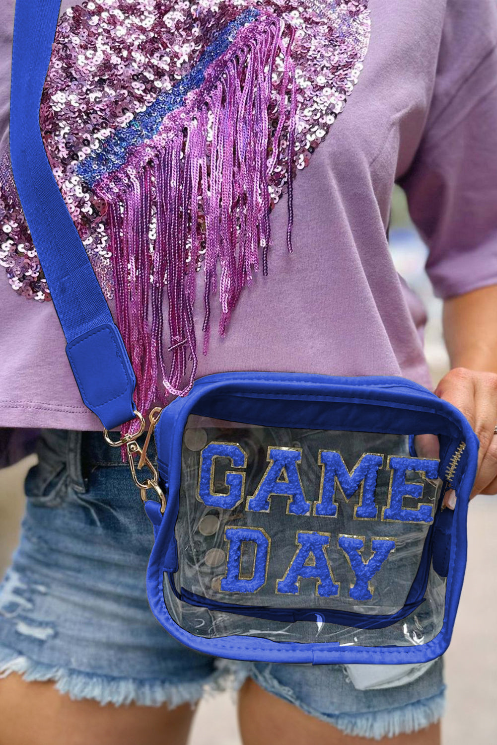 GAME DAY Pattern Clear Bag -4 COLOR OPTIONS