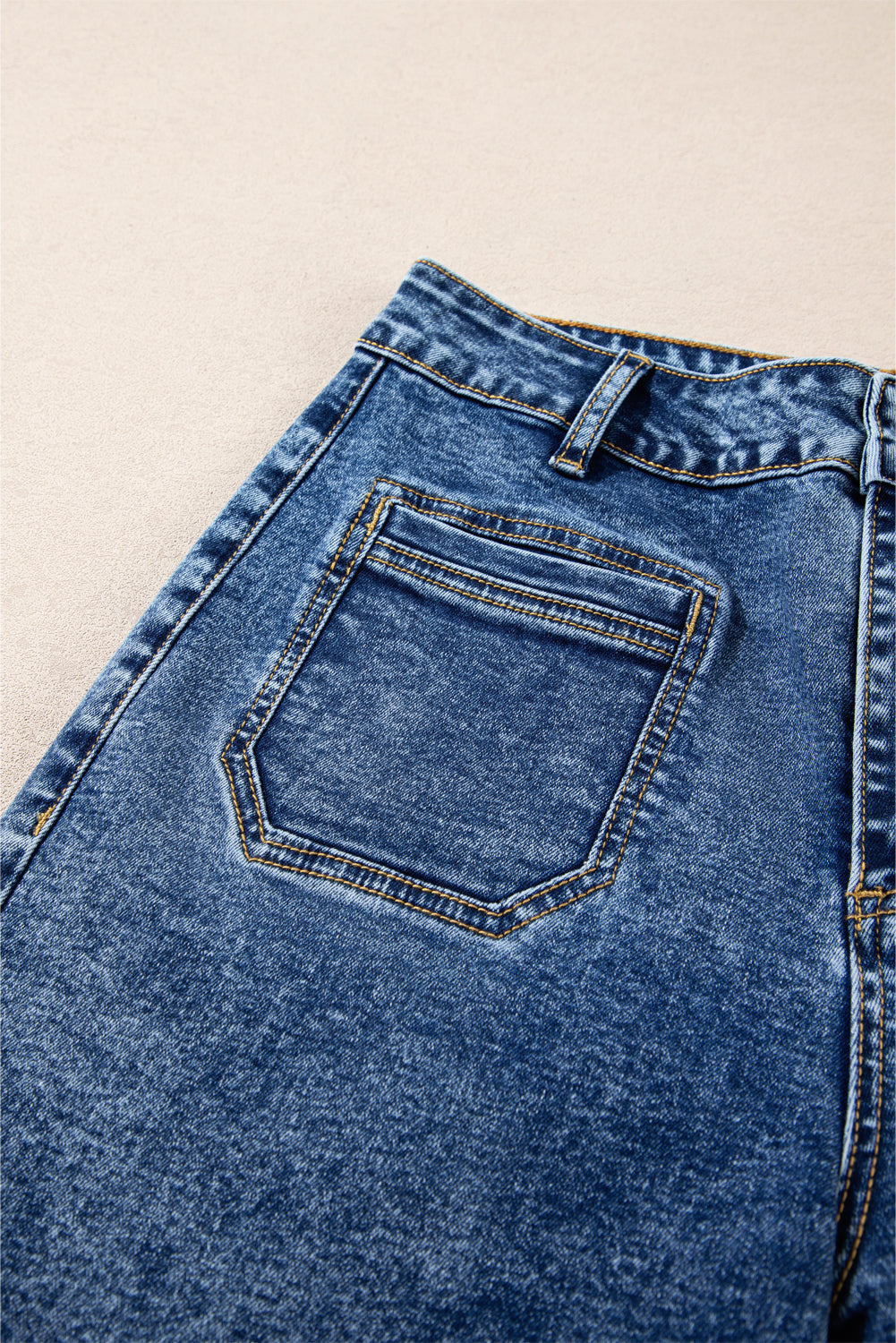 Patch Pocket Straight Leg Loose Jeans- 4 COLOR OPTIONS
