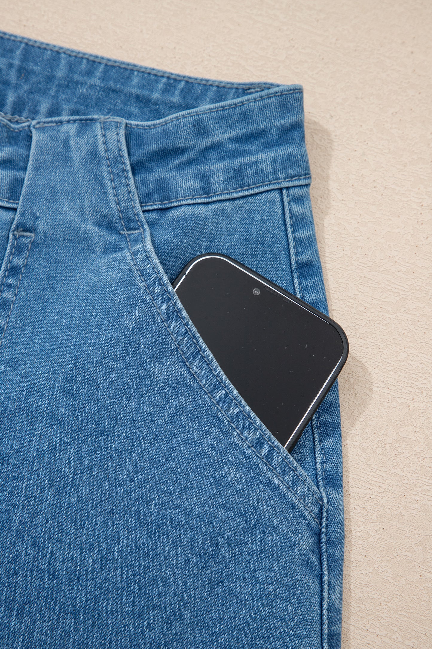 Retro Washed Patch Pocket Loose Jeans - 2 COLOR OPTIONS