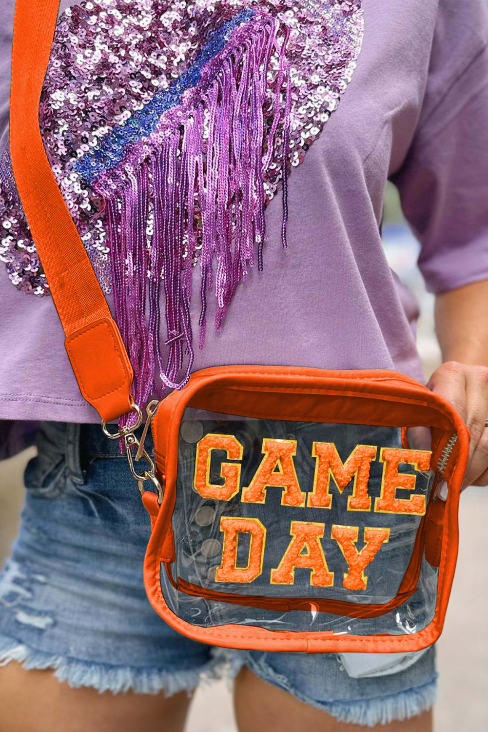 GAME DAY Pattern Clear Bag -4 COLOR OPTIONS