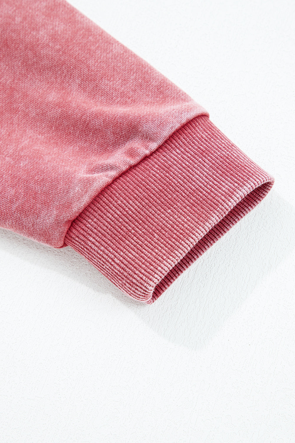 Racing Red Wash Solid Color Pullover Sweatshirt