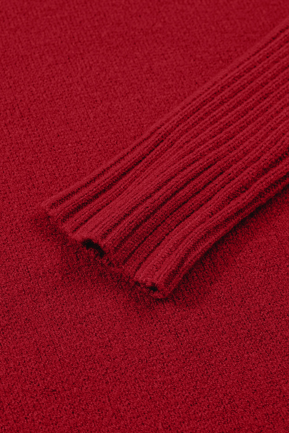 Ribbed High Neck Front Pockets Center Seam Sweater Dress -2 COLOR OPTIONS