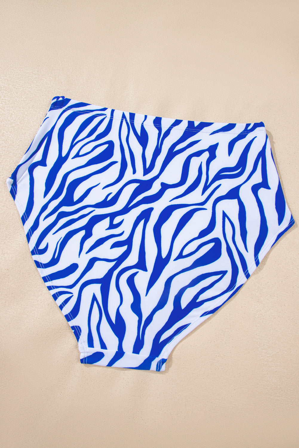Shell Stitched Trim V Neck Textured Mix and Match High Waist Bikinis -3 COLOR OPTIONS
