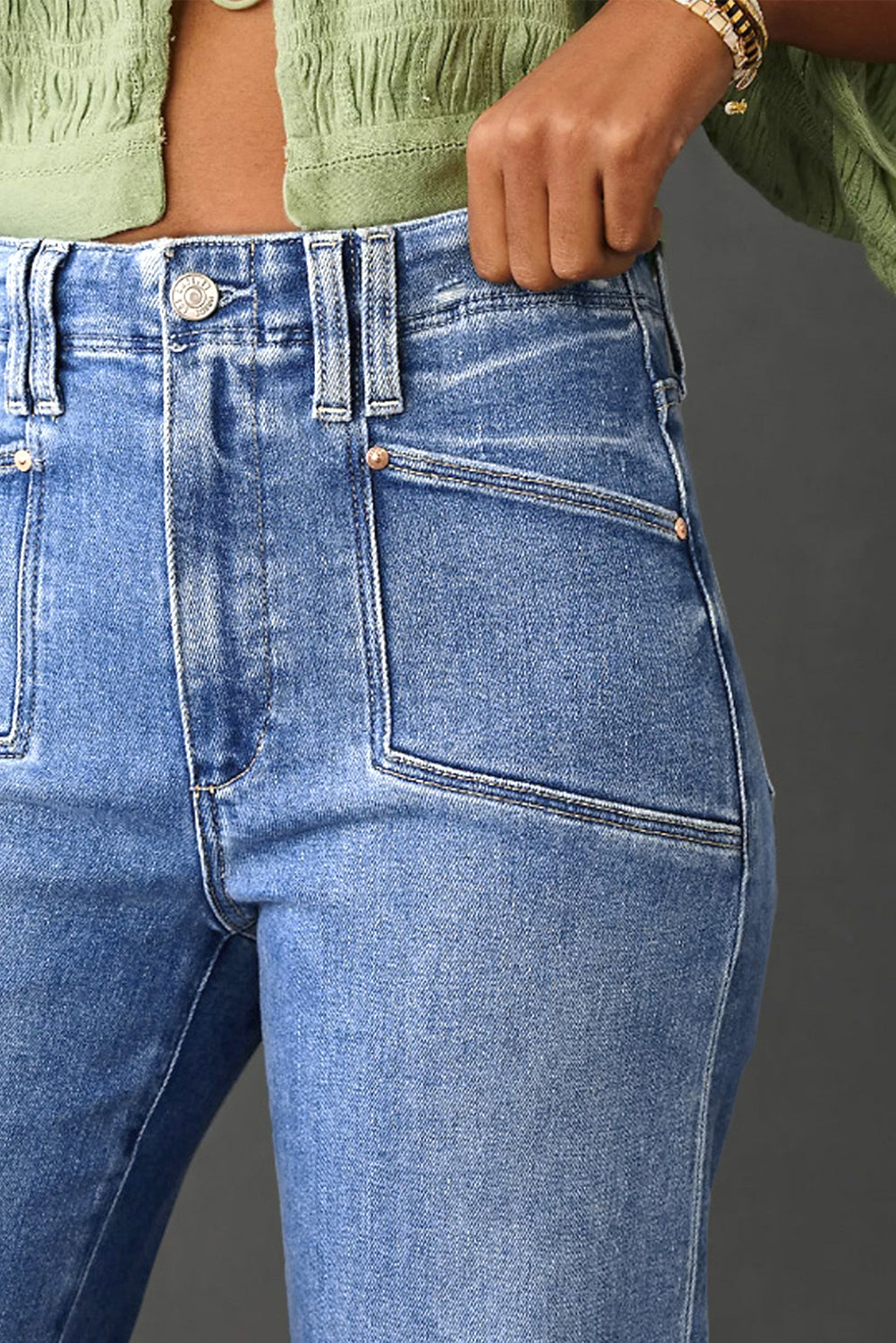 Loose Straight Leg Cropped High Waist Jeans -2 COLOR OPTIONS