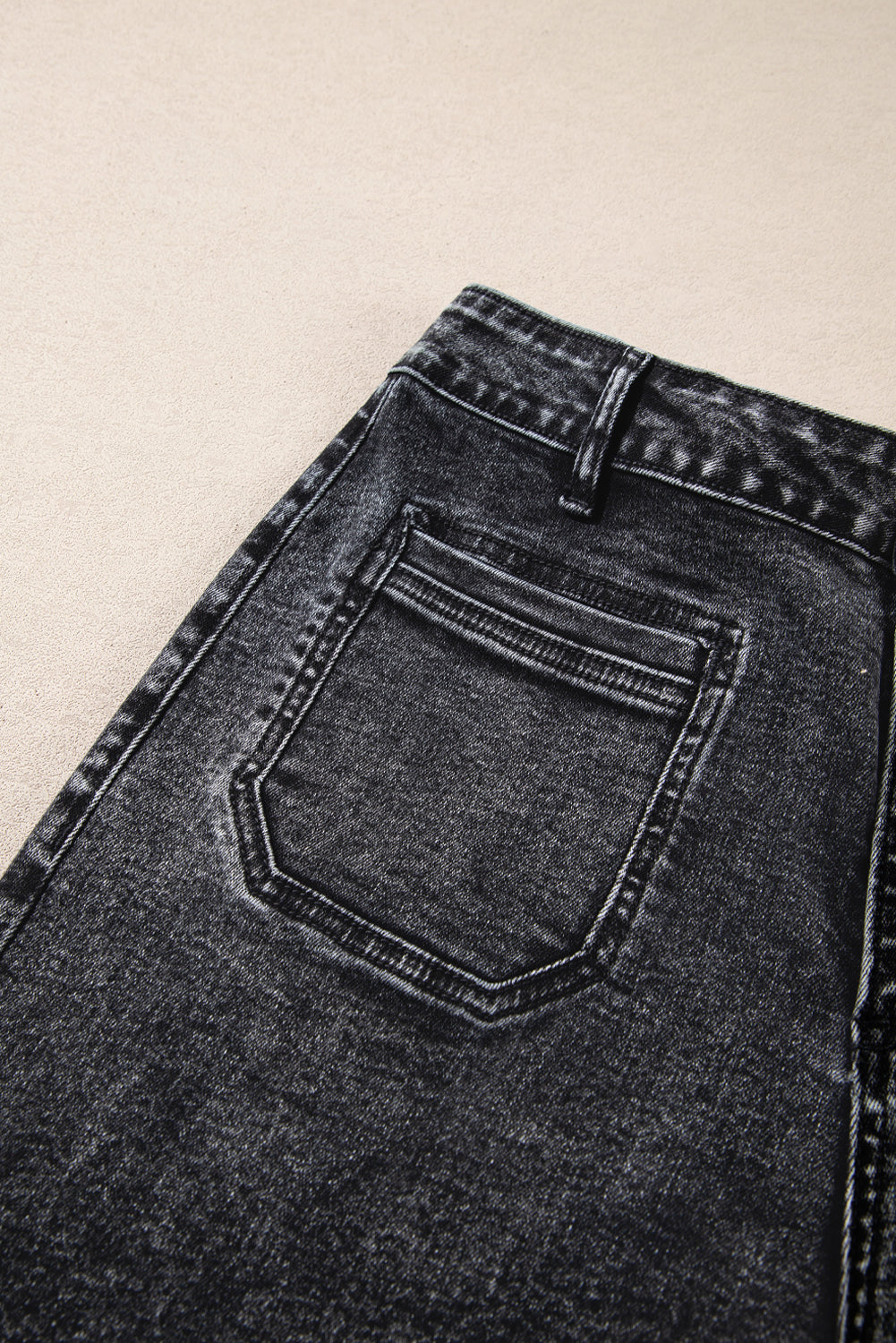 Patch Pocket Straight Leg Loose Jeans- 4 COLOR OPTIONS