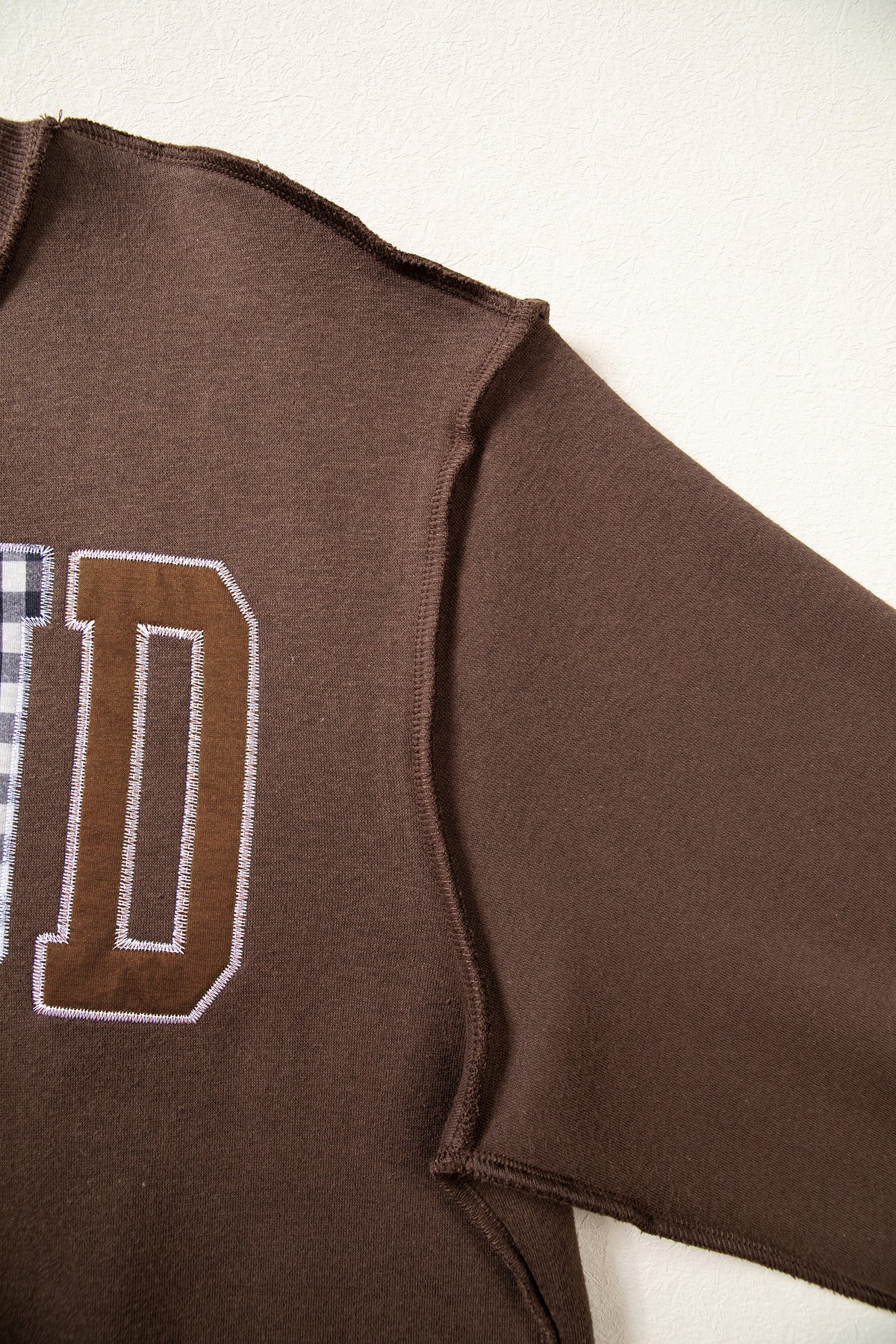WWJD Mixed Pattern Embroidered Patch Graphic Mock Neck Sweatshirt -3 COLOR OPTIONS