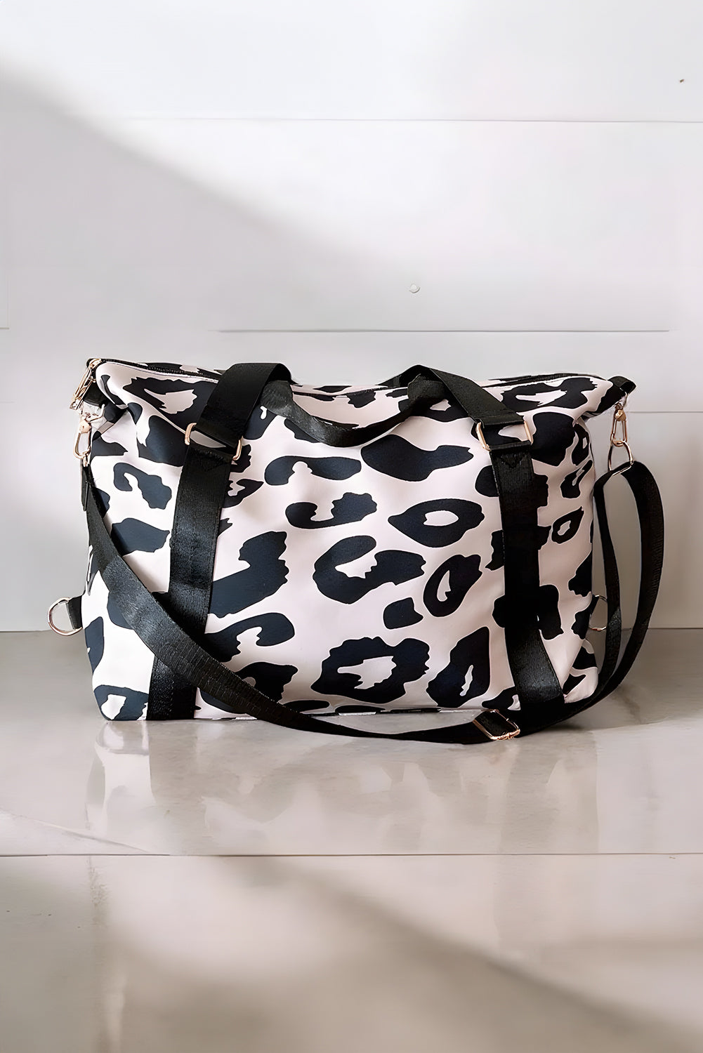 Leopard Print Luggage Tote Bag -2 COLOR OPTIONS
