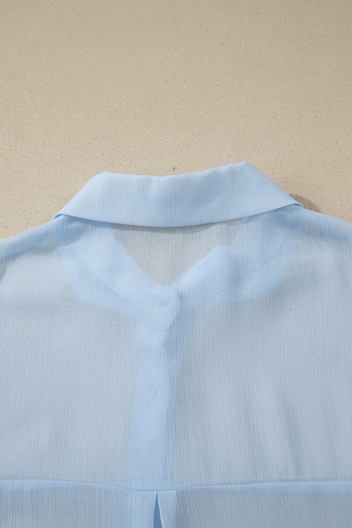 Sheer Tunic Shirt Drawstring Shorts 2pcs Swim Cover Up- 2 COLOR OPTIONS