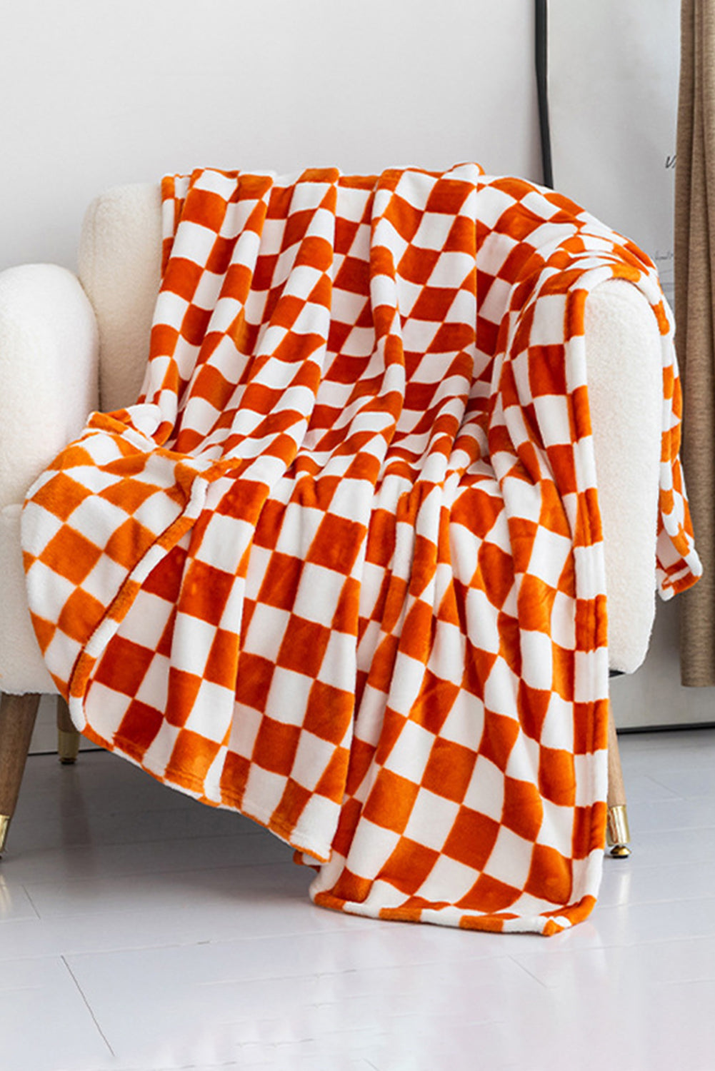 Checkerboard Printed Soft Throw Blanket