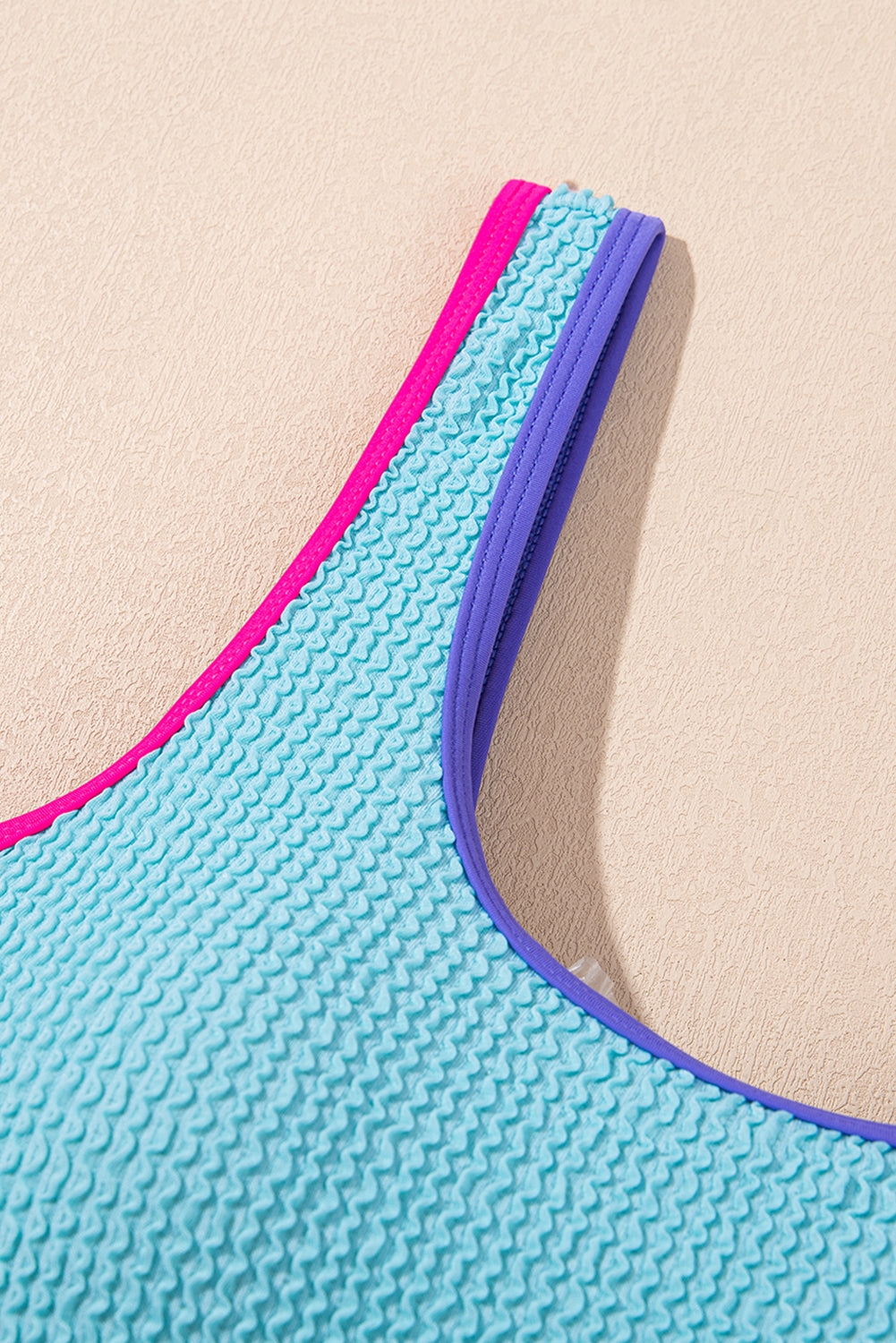 Textured Colorblock One Piece Swimsuit -2 COLOR OPTIONS