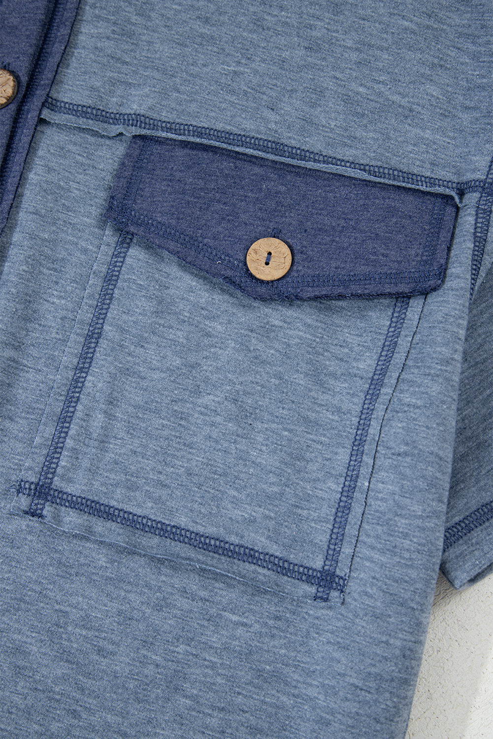 Patchwork Pocket Short Sleeve Jumpsuit- 2 COLOR OPTIONS