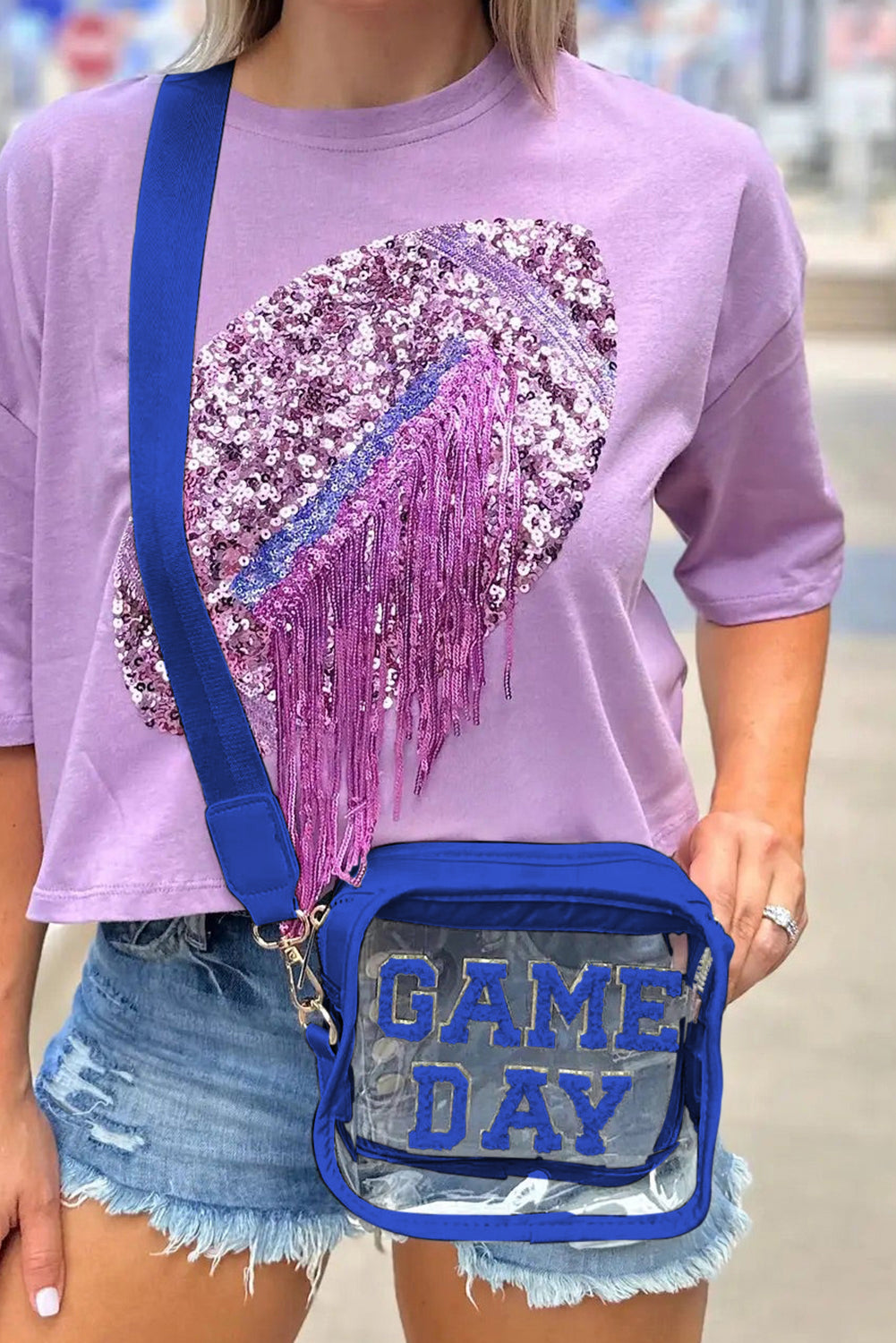 GAME DAY Pattern Clear Bag -4 COLOR OPTIONS