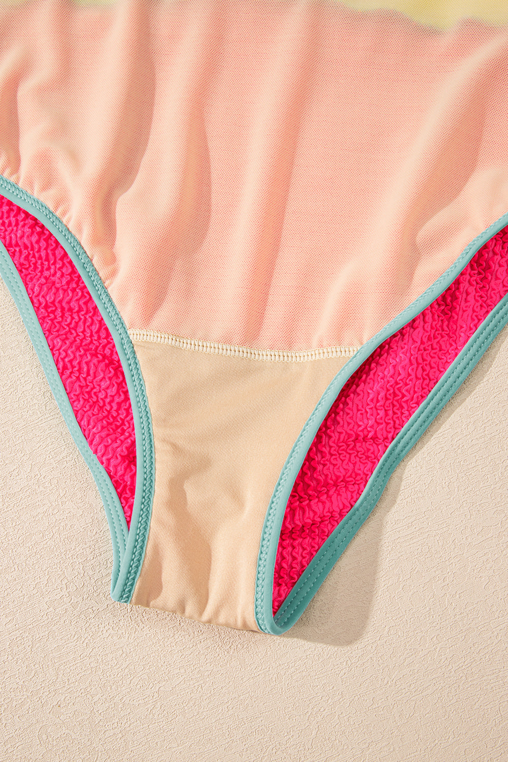 Textured Colorblock One Piece Swimsuit -2 COLOR OPTIONS