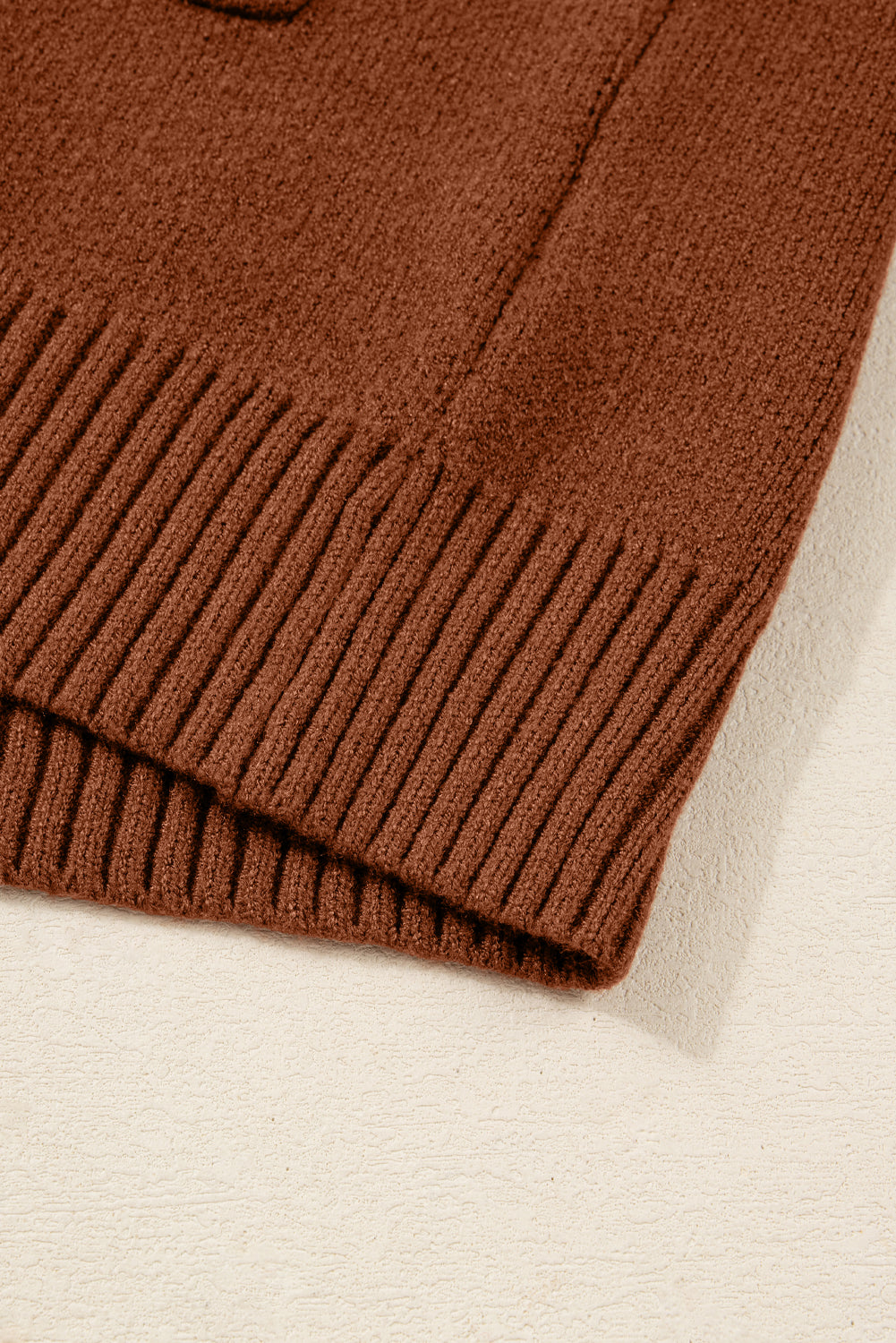 Ribbed High Neck Front Pockets Center Seam Sweater Dress -2 COLOR OPTIONS