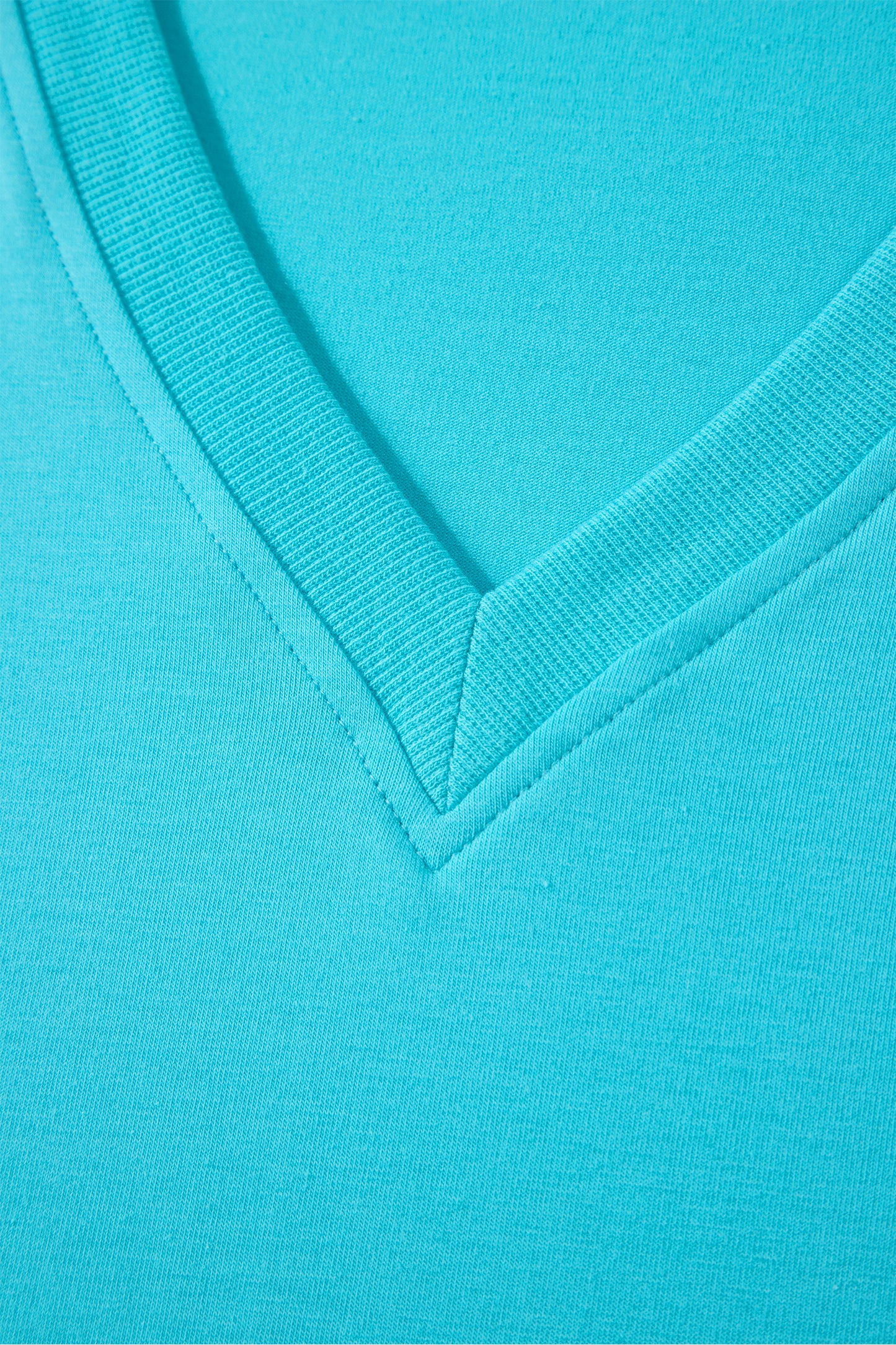 Solid Color V Neck Short Puff Sleeve Blouse -4 COLOR OPTIONS